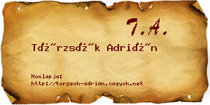 Törzsök Adrián névjegykártya
