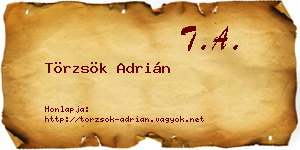 Törzsök Adrián névjegykártya