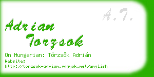 adrian torzsok business card