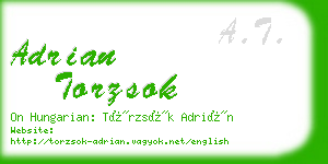 adrian torzsok business card